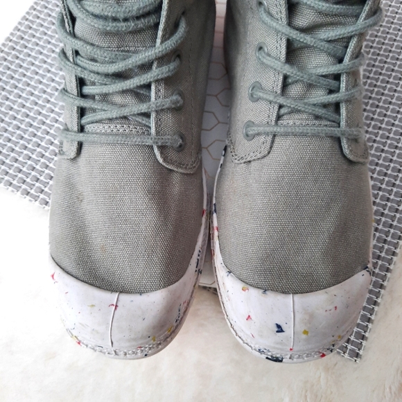 Palladium x Free People Earth Collection Hi Ankle Combat Boots Confetti Sole 7.5 - Picture 13 of 13